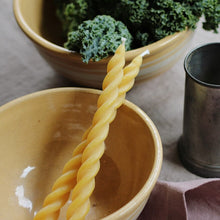 Load image into Gallery viewer, 7" Twisted Beeswax Taper Candles