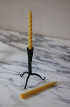 Load image into Gallery viewer, 7" Twisted Beeswax Taper Candles