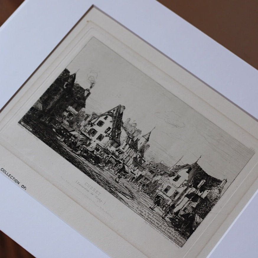 Vintage Etching of Cusset by Maxime LaLanne