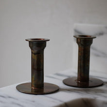 Load image into Gallery viewer, Antiqued Copper Candle Stand
