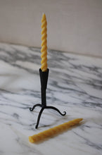 Load image into Gallery viewer, 7&quot; Twisted Beeswax Taper Candles
