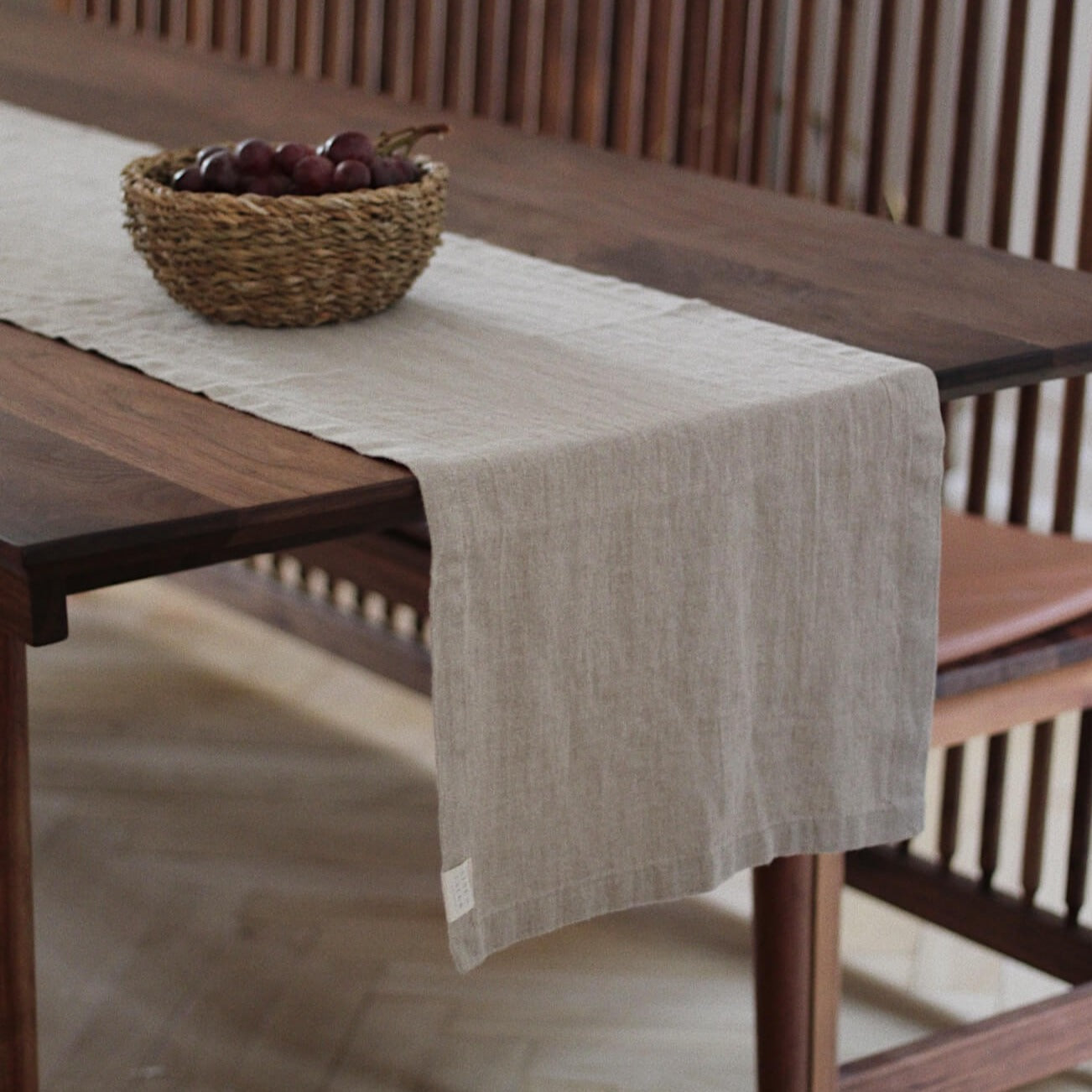 Linen Table Runner in Natural – Pine Home